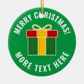 Weihnachtsgeschenk Weihnachtsbaumschmuck Keramik Ornament (Vorne)