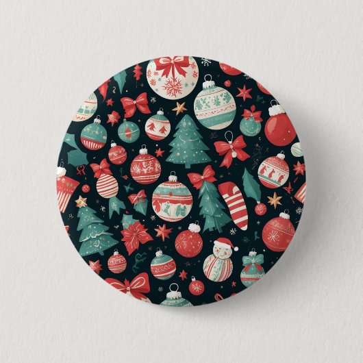 Weihnachtsgeschenk, Weihnachtsfeiertag, Weihnachts Button (Vorderseite)