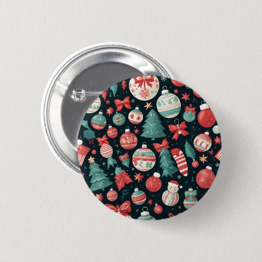 Weihnachtsgeschenk, Weihnachtsfeiertag, Weihnachts Button (Vorne & Hinten)