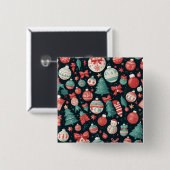 Weihnachtsgeschenk, Weihnachtsfeiertag, Weihnachts Button (Vorne & Hinten)