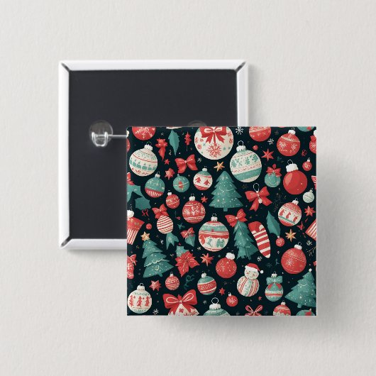 Weihnachtsgeschenk, Weihnachtsfeiertag, Weihnachts Button (Vorne & Hinten)