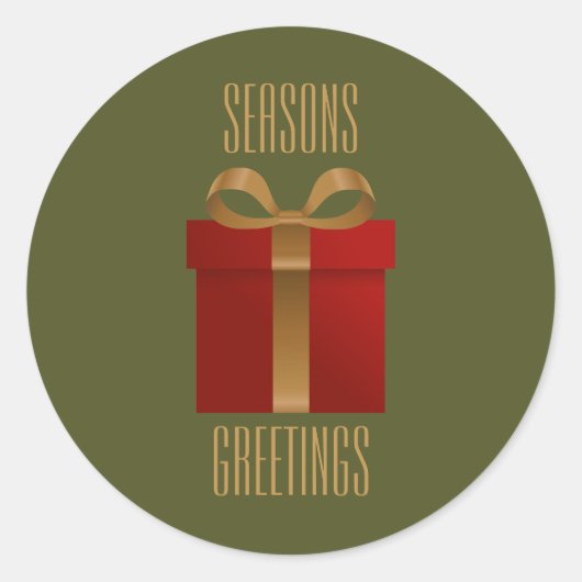 Weihnachtsgeschenk Weihnachtsgeschenk Frohe Festta Runder Aufkleber (Vorderseite)
