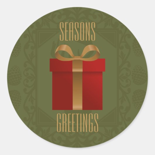 Weihnachtsgeschenk Weihnachtsgeschenk Frohe Festta Runder Aufkleber (Vorderseite)