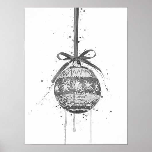 Weihnachtsgeschenk Weihnachtskugel Poster (Vorne)