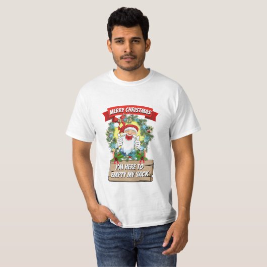 Weihnachtsgeschenk Weihnachtsmann bin hier, um MEI T-Shirt (Vorne ganz)