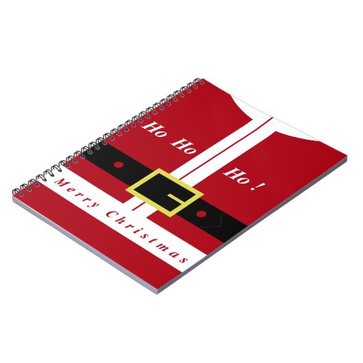 Weihnachtsgeschenk Weihnachtsmann Spaß Notizblock (Linke Seite)