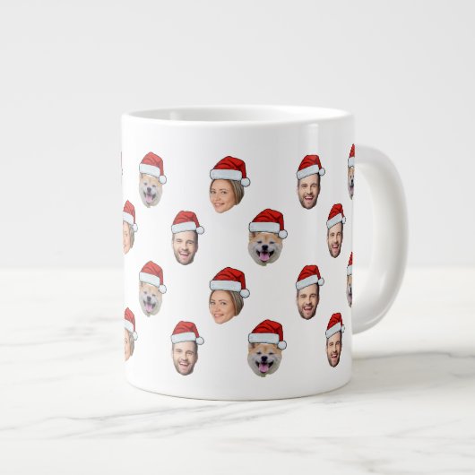 Weihnachtsgeschenk Weihnachtsmannmütze Personalisi Jumbo-Tasse (Vorderseite Rechts)