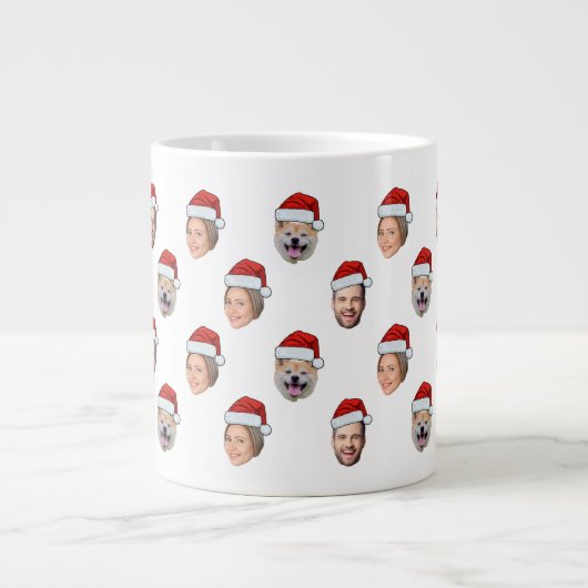 Weihnachtsgeschenk Weihnachtsmannmütze Personalisi Jumbo-Tasse (Vorderseite)