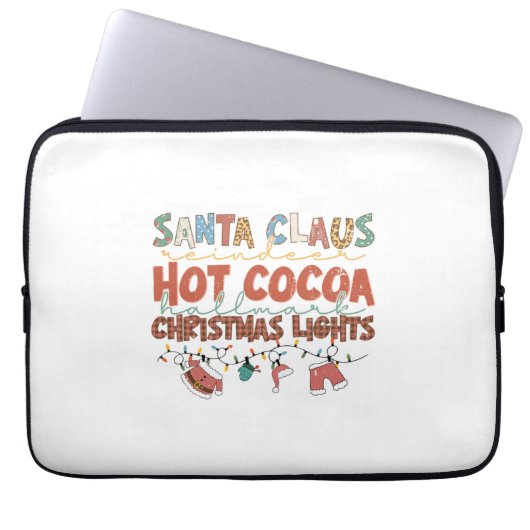 Weihnachtsgeschenk WeihnachtsmannWeihnachtslicht Laptopschutzhülle (Vorderseite)