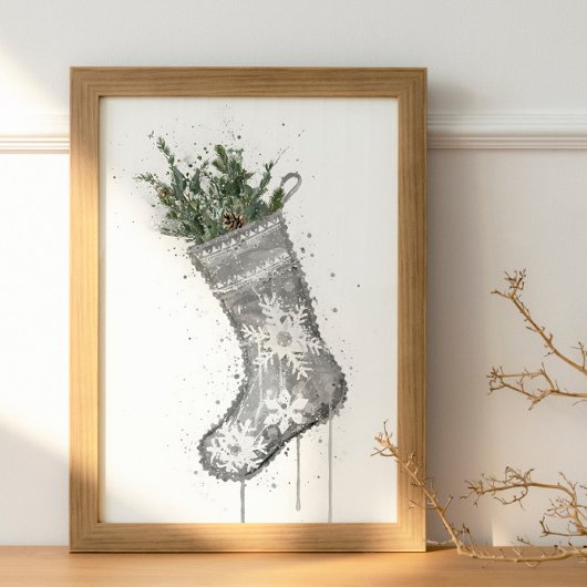 Weihnachtsgeschenk Weihnachtsstrumpf Poster