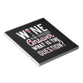Weihnachtsgeschenk | Wein ist die Antwort Notizblock (angewinkelt)