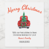 Weihnachtsgeschenk Weinetikett (Einzelnes Label)