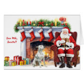 Weihnachtsgeschenk Weißer Pitbull Hundeschlitten (Vorderseite (Horizontal))