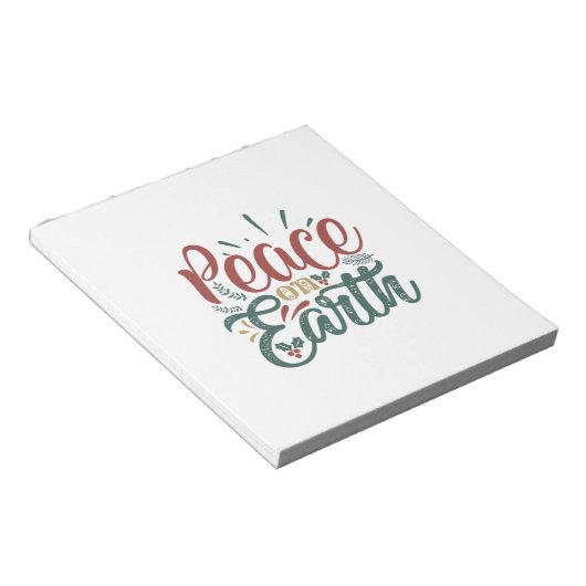 Weihnachtsgeschenk | WELTFRIEDEN Notizblock (angewinkelt)
