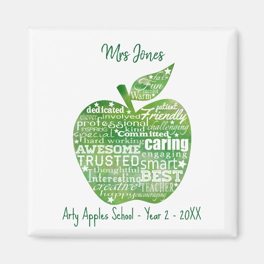 Weihnachtsgeschenk-Wertungs-Magnet für Lehrer Magnet (Vorne)