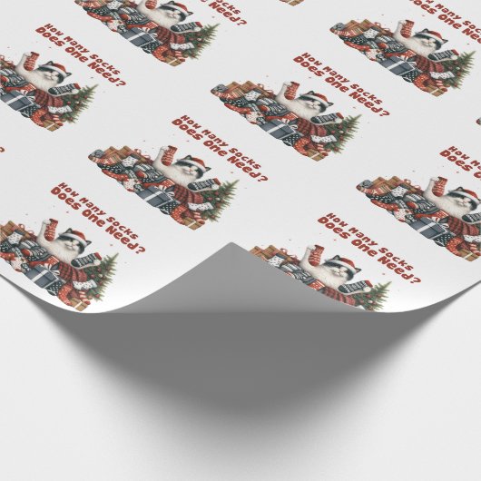 Weihnachtsgeschenk Wie viele Socken braucht man Geschenkpapier (Ecke)