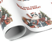 Weihnachtsgeschenk Wie viele Socken braucht man Geschenkpapier (Rolleneckpunkt)