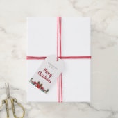 Weihnachtsgeschenk | Winterrote Blume Geschenkanhänger (Mit Garn)