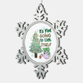 Weihnachtsgeschenk wird es sich nicht selber mache schneeflocken Zinn-Ornament (Rechts)