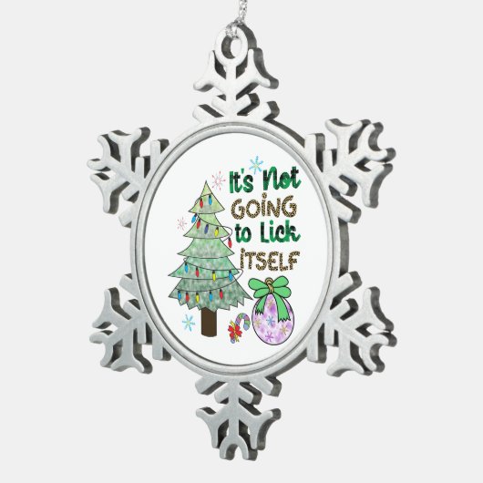 Weihnachtsgeschenk wird es sich nicht selber mache schneeflocken Zinn-Ornament (Rechts)