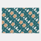 Weihnachtsgeschenk-Wracktrio Geschenkpapier Set (Vorderseite)