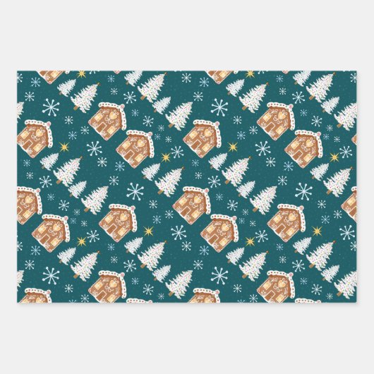 Weihnachtsgeschenk-Wracktrio Geschenkpapier Set (Vorderseite)