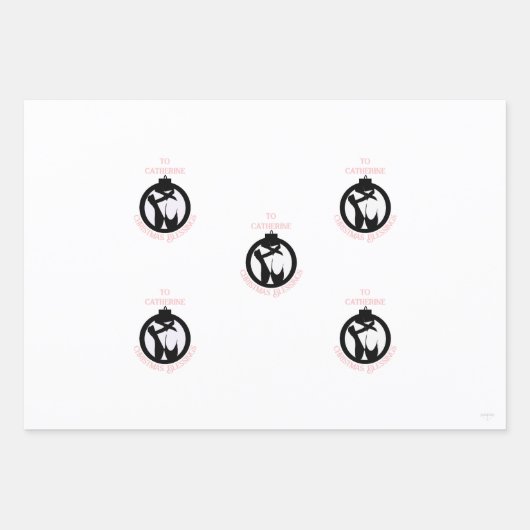 Weihnachtsgeschenk Wrap Ballett Thema HAMbyWG Geschenkpapier Set (Vorderseite 3)