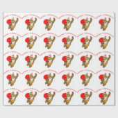 Weihnachtsgeschenk Wrap/Bär Geschenkpapier (Flach)