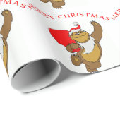 Weihnachtsgeschenk Wrap/Bär Geschenkpapier (Rolleneckpunkt)