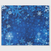 Weihnachtsgeschenk Wrap/Blaue Schneeflocken Geschenkpapier (Flach)