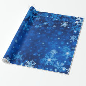 Weihnachtsgeschenk Wrap/Blaue Schneeflocken Geschenkpapier (Ungerollt)