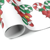 Weihnachtsgeschenk Wrap/Candy Canes Geschenkpapier (Rolleneckpunkt)