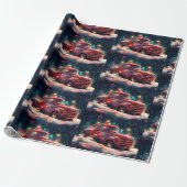 Weihnachtsgeschenk Wrap | Christmas Red Truck Geschenkpapier (Ungerollt)