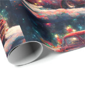 Weihnachtsgeschenk Wrap | Christmas Red Truck Geschenkpapier (Rolleneckpunkt)