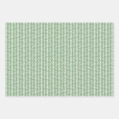 Weihnachtsgeschenk Wrap Dark Red Sage Green Zigzag Geschenkpapier Set (Vorderseite 3)