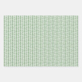 Weihnachtsgeschenk Wrap Dark Red Sage Green Zigzag Geschenkpapier Set (Vorderseite)