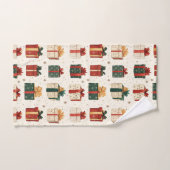 Weihnachtsgeschenk Wrap Design Muster Badhandtuch Set (Handtuch)