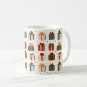 Weihnachtsgeschenk Wrap Design Muster Kaffeetasse (VorderseiteRechts)