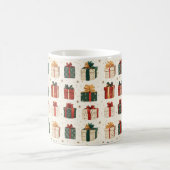 Weihnachtsgeschenk Wrap Design Muster Kaffeetasse (Mittel)