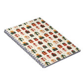 Weihnachtsgeschenk Wrap Design Muster Notizblock (Rechte Seite)