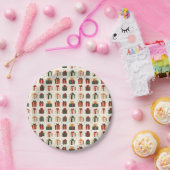 Weihnachtsgeschenk Wrap Design Muster Pappteller (Party)