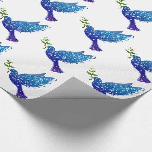 Weihnachtsgeschenk Wrap/Doves Geschenkpapier (Ecke)