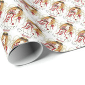 Weihnachtsgeschenk Wrap/Engel Geschenkpapier (Rolleneckpunkt)
