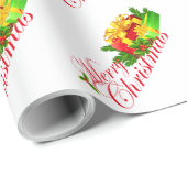 Weihnachtsgeschenk Wrap/Frohe Weihnachten mit Gesc Geschenkpapier (Rolleneckpunkt)