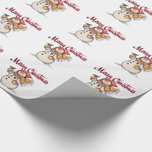 Weihnachtsgeschenk Wrap/Frohe Weihnachten & Schnee Geschenkpapier (Ecke)
