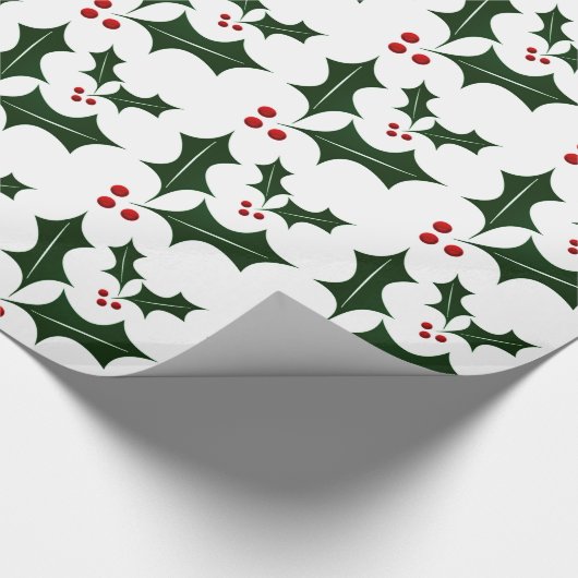 Weihnachtsgeschenk Wrap/Holly Geschenkpapier (Ecke)