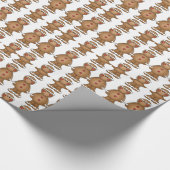 Weihnachtsgeschenk Wrap/Ingwer Brot Mann Geschenkpapier (Ecke)