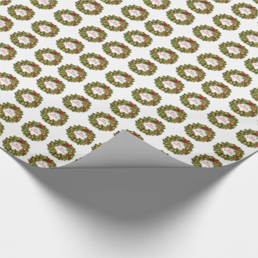 Weihnachtsgeschenk Wrap/Kränze Geschenkpapier (Ecke)