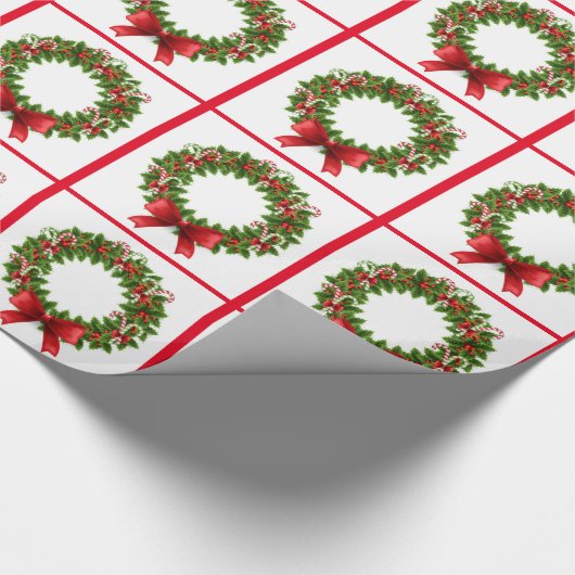 Weihnachtsgeschenk Wrap/Kränze Geschenkpapier (Ecke)
