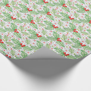 Weihnachtsgeschenk Wrap/Nahtlose Pointsettas Geschenkpapier